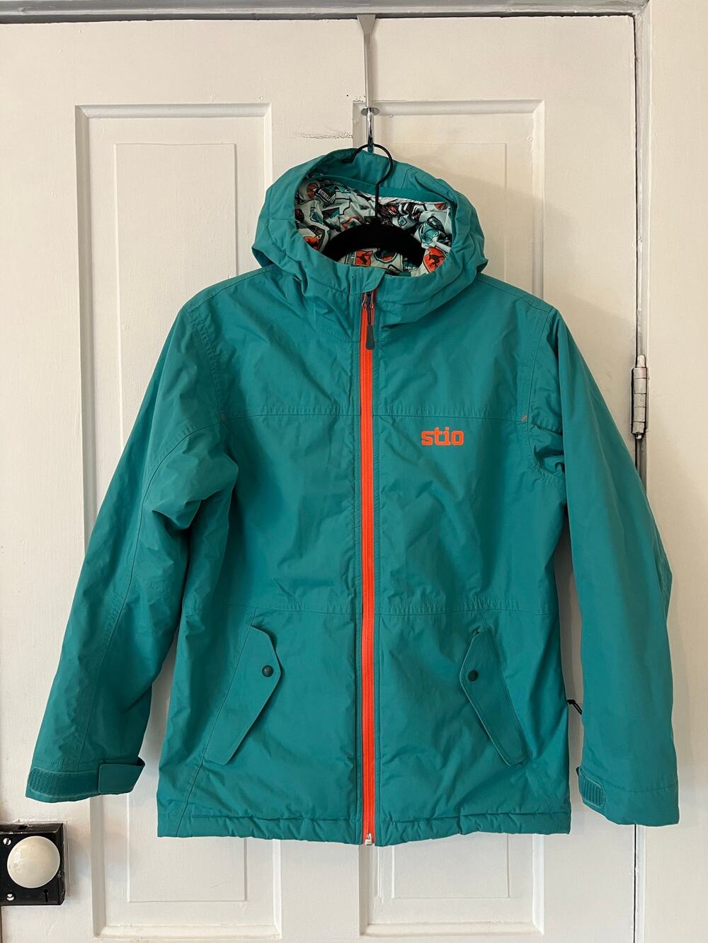 Stio kids unisex 12 rafferty insulated jacket ski snowboard winter teal hooded